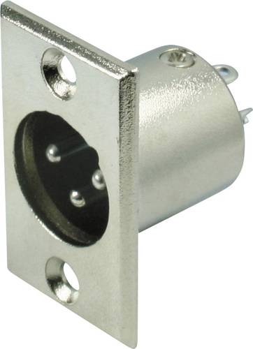 Kash 55001 XLR-Steckverbinder Flanschstecker Polzahl (num): 3 Silber 1St. von Kash