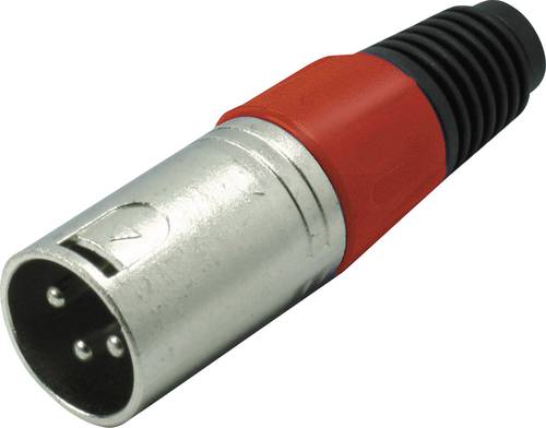 Kash 55002-R XLR-Steckverbinder Stecker, gerade Polzahl (num): 3 Rot von Kash