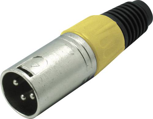 Kash 55002-Y XLR-Steckverbinder Stecker, gerade Polzahl (num): 3 Gelb von Kash