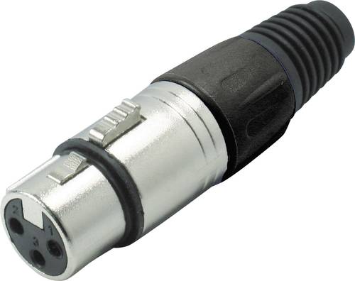 Kash 55022-S XLR-Steckverbinder Kupplung, gerade Polzahl (num): 3 Schwarz 1St. von Kash