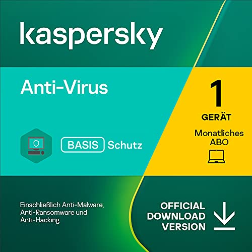 Kaspersky Anti-Virus 2023 | 1 Gerät | Monatliches Abo | Windows | Aktivierungscode per Email von Kaspersky Lab