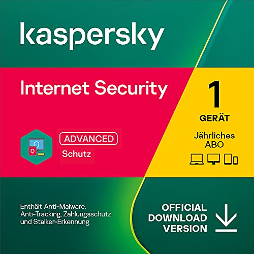Kaspersky Internet Security 2023 | 1 Gerät | Jährliches Abo | Windows/Mac/Android | Aktivierungscode per Email von Kaspersky Lab
