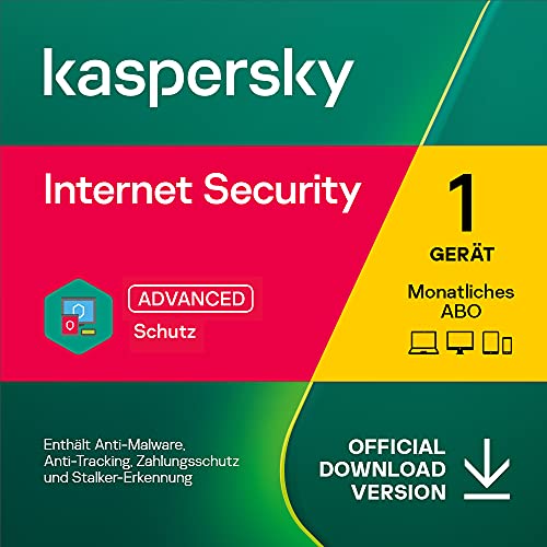 Kaspersky Internet Security 2023 | 1 Gerät | Monatliches Abo | Windows/Mac/Android | Aktivierungscode per Email von Kaspersky Lab