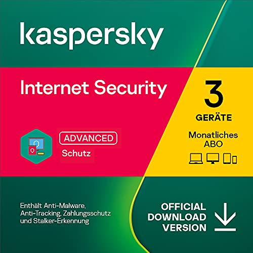 Kaspersky Internet Security 2023 | 3 Geräte | Monatliches Abo | Windows/Mac/Android | Aktivierungscode per Email Kaspersky Internet Security 2023 | 3 Geräte | Monatliches Abo | Windows/Mac/Android | Aktivierungscode per Email von Kaspersky Lab