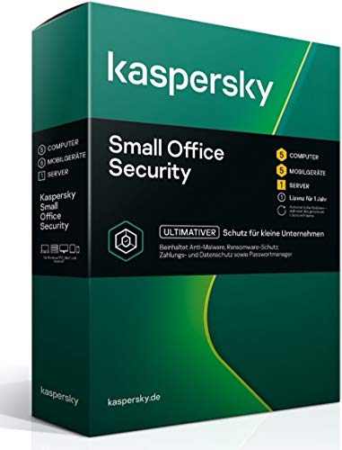 Kaspersky Small Office Security 8 | 5 Geräte 5 Mobil 1 Server | 1 Jahr | Windows/Mac/Android/WinServer | für kleine Unternehmen | Aktivierungscode in Standardverpackung von Kaspersky Lab
