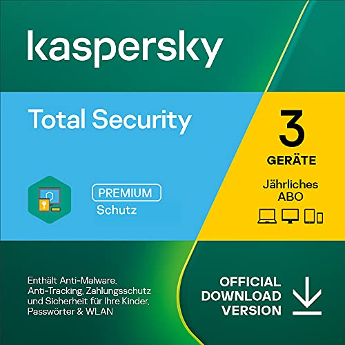 Kaspersky Total Security 2023 | 3 Geräte | Jährliches Abo | Windows/Mac/Android | Aktivierungscode per Email Kaspersky Total Security 2023 | 3 Geräte | Jährliches Abo | Windows/Mac/Android | Aktivierungscode per Email von Kaspersky Lab
