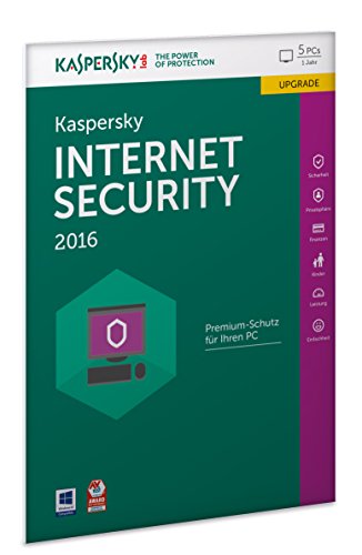 Kaspersky Internet Security 2016 Upgrade - 5 PCs / 1 Jahr (Frustfreie Verpackung) von Kaspersky Lab