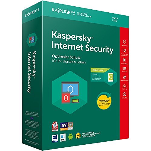 Kaspersky Internet Security 2018 Standard | 1 Gerät | 1 Jahr | Windows/Mac/Android + Mobiler Schutz | Download von Kaspersky