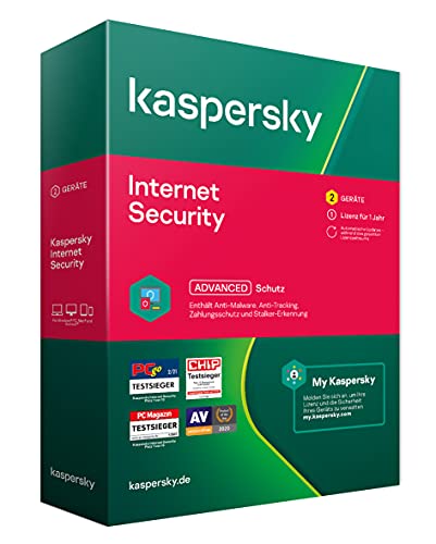 Kaspersky Internet Security 2022 | 2 Geräte | 1 Jahr | Windows/Mac/Android | Aktivierungscode in Standardverpackung von Kaspersky