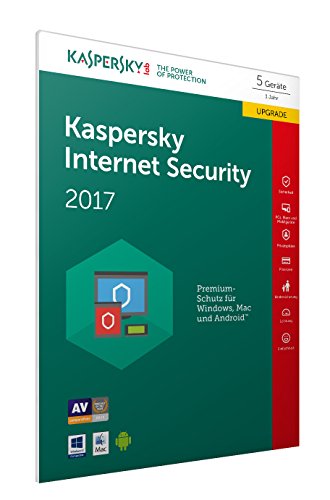 Kaspersky Internet Security Upgrade 2017 | 5 Geräte | 1 Jahr | PC/Mac/Android | Download von Kaspersky