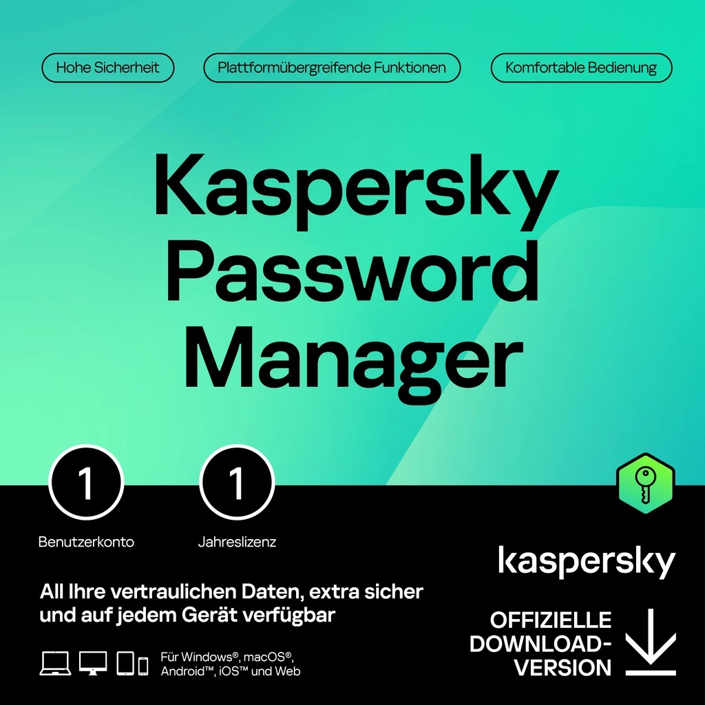 Kaspersky Password Manager – 1 Device. 1Year – ESD-DownloadESD Kaspersky Password Manager – 1 Device. 1Year – ESD-DownloadESD von Kaspersky