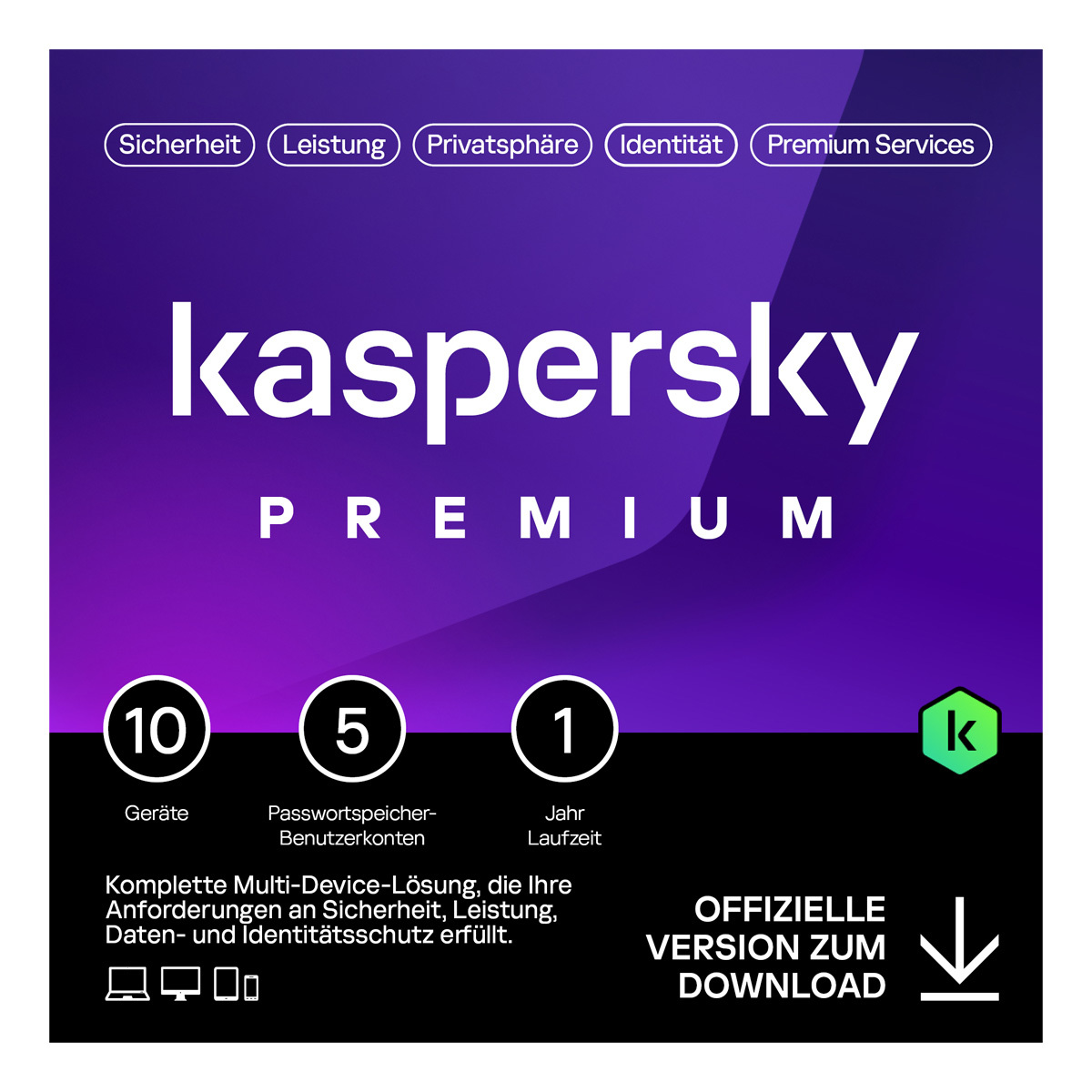 Kaspersky Premium Total Security [10 Geräte - 1 Jahr] von Kaspersky