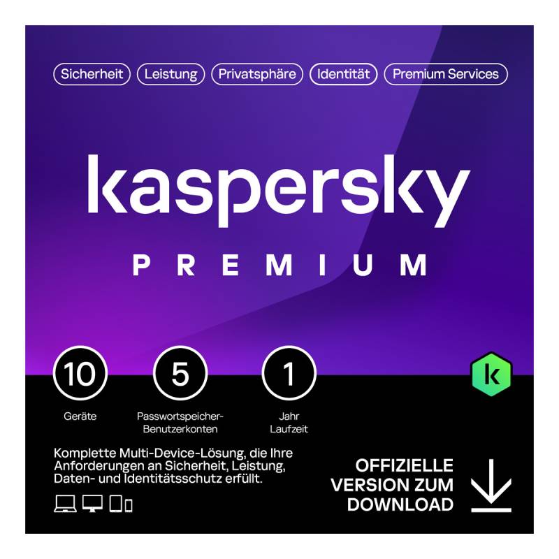 Kaspersky Premium Total Security [10 Geräte - 1 Jahr] von Kaspersky