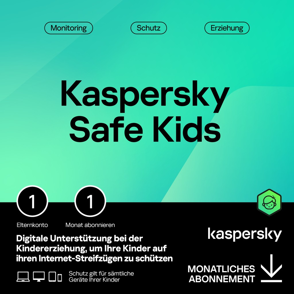 Kaspersky Safe Kids – 1 User. 1 Month - Subscription (ABO) – ESD-DownloadESD von Kaspersky
