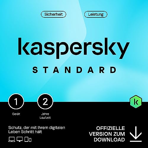 Kaspersky Standard Anti-Virus 2024 | 1 Gerät | 2 Jahre | Umfassender Schutz | Online-Banking Schutz | Leistungsoptimierung | PC/Mac/Mobile | Aktivierungscode per Email von Kaspersky