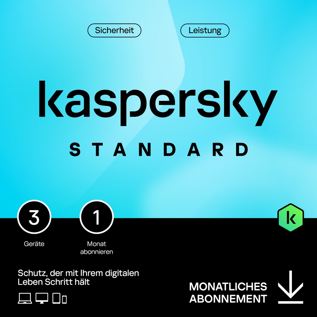 Kaspersky Standard Mobile - 3 Device. 1 Month - Subscription (ABO) - ESD-DownloadESD von Kaspersky