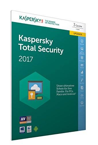 Kaspersky Total Security 2017 Upgrade | 3 Geräte | 1 Jahr | PC/Mac/Android | Download von Kaspersky