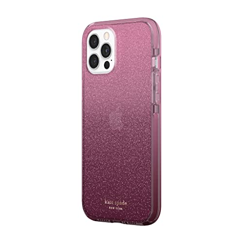 Kate Spade Defensive Hard Case for iPhone 12 Pro Max - Glitter Ombre Magenta von Kate Spade New York
