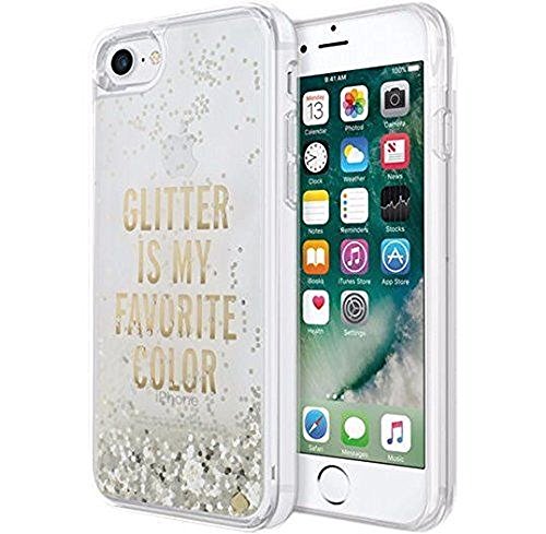 Kate Spade New York Clear Liquid Glitter Case for iPhone 8 & iPhone 7 - Glitter Is My Favorite Color (Gold) von Kate Spade New York