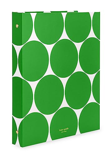 Kate Spade New York Cute 1 Inch Binder, Holds Letter Size 8.5'' x 11'' Paper, 3 Ring Binder with Tab Dividers and Pockets, Green Three Ring Binder, Joy Dot Kate Spade New York Cute 1 Inch Binder, Holds Letter Size 8.5'' x 11'' Paper, 3 Ring Binder with Tab Dividers and Pockets, Green Three Ring Binder, Joy Dot von Kate Spade New York