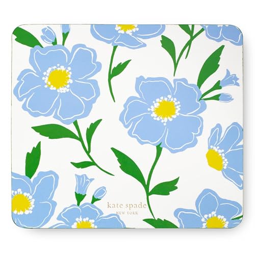 Kate Spade New York Kunstleder-Mauspad, 22,9 x 20,3 cm, Mauspad mit rutschfester Rückseite, niedliches Mauspad für Schreibtisch, Sonnenschein, Blumenmuster von Kate Spade New York