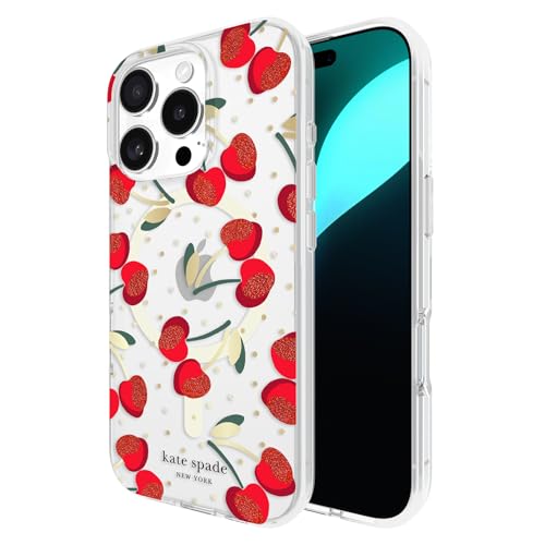 Kate Spade New York iPhone 16 Pro Hülle - Kompatibel mit MagSafe - Designer Handyhülle - Cherry Dot Gems Kate Spade New York iPhone 16 Pro Hülle - Kompatibel mit MagSafe - Designer Handyhülle - Cherry Dot Gems von Kate Spade New York