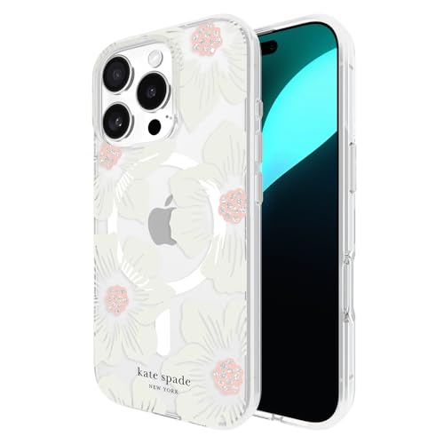 kate spade new york Schutzhülle für iPhone 16 Pro – kompatibel mit MagSafe – Designer-Handyhülle – Hollyhock Cream Floral kate spade new york Schutzhülle für iPhone 16 Pro – kompatibel mit MagSafe – Designer-Handyhülle – Hollyhock Cream Floral von Kate Spade New York