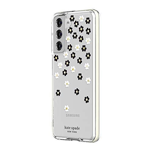 kate spade new york Defensive Hardshell Case Compatible with Samsung Galaxy S21 5G - Scattered Flowers Black/White/Gold Gems/Clear/White Bumper kate spade new york Defensive Hardshell Case Compatible with Samsung Galaxy S21 5G - Scattered Flowers Black/White/Gold Gems/Clear/White Bumper von Kate Spade New York