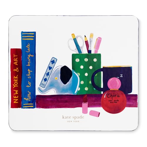 kate spade new york Kunstleder-Mauspad, 22,9 x 20,3 cm, Mauspad mit rutschfester Rückseite, niedliches Mauspad für Schreibtisch, Charmed Library kate spade new york Kunstleder-Mauspad, 22,9 x 20,3 cm, Mauspad mit rutschfester Rückseite, niedliches Mauspad für Schreibtisch, Charmed Library von Kate Spade New York