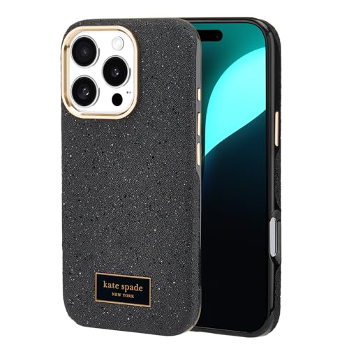 kate spade new york Schutzhülle für iPhone 16 Pro, kompatibel mit MagSafe, Designer-Handyhülle, Kristall-Pavé-Fassung, Nightfall von Kate Spade New York