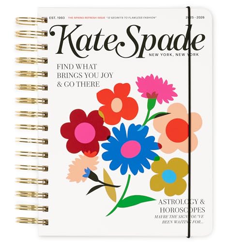 kate spade new york Tagesplaner 2025-2026 Große Agenda August 2025-Dezember 2026, Hardcover Wochen- und Monatsplaner Spiralplaner mit Aufklebern (Magazin) von Kate Spade New York
