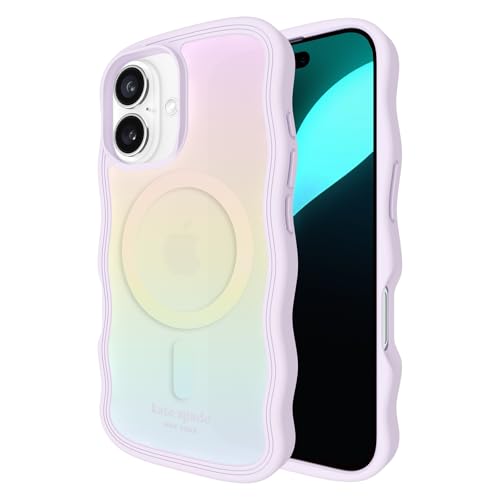 kate spade new york iPhone 16 Hülle - Kompatibel mit MagSafe - Designer Handyhülle - Wellenförmiger Opal Irisierend kate spade new york iPhone 16 Hülle - Kompatibel mit MagSafe - Designer Handyhülle - Wellenförmiger Opal Irisierend von Kate Spade New York