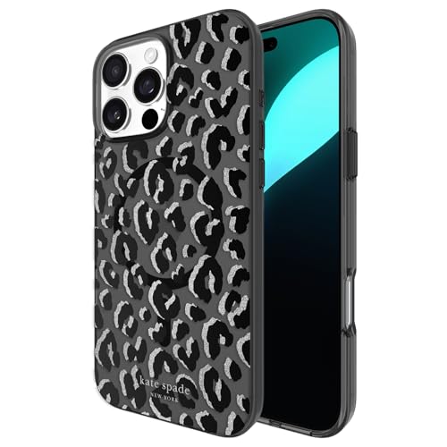 kate spade new york iPhone 16 Pro Max Hülle - Kompatibel mit MagSafe - Designer Handyhülle - City Leopard Black kate spade new york iPhone 16 Pro Max Hülle - Kompatibel mit MagSafe - Designer Handyhülle - City Leopard Black von Kate Spade New York