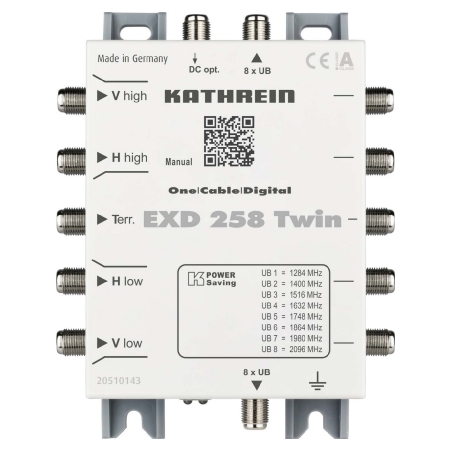 EXD 258 Twin  - Einkabel-Multischalter DG 5-862+950-2150 MHz EXD 258 Twin von Kathrein