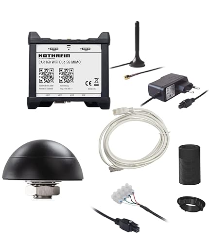 Kathrein CAR 160 WiFi Duo 5G MIMO schwarz - WLAN-Router-Set mit 5G-Außenantenne und 4G-Router von Kathrein