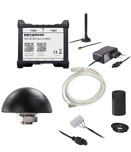 Kathrein CAR 160 WiFi Duo 5G MIMO schwarz - WLAN-Router-Set mit 5G-Außenantenne und 4G-Router Kathrein CAR 160 WiFi Duo 5G MIMO schwarz - WLAN-Router-Set mit 5G-Außenantenne und 4G-Router von Kathrein