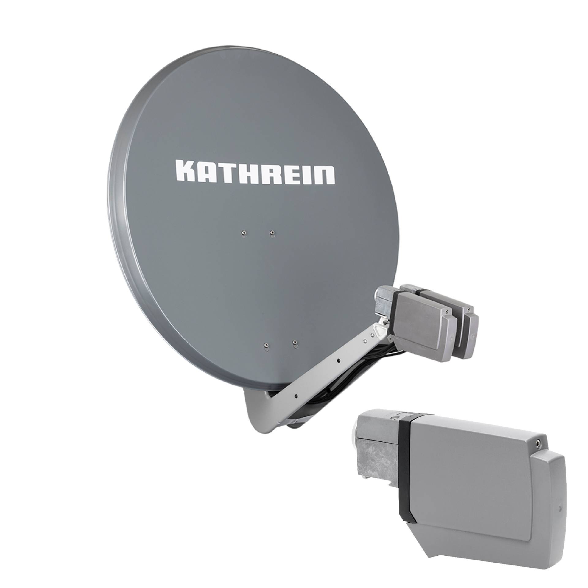 Kathrein CAS 90 gr Sat-Antenne multifeedfähig graphit (grau) - 4 Teilnehmer von Kathrein