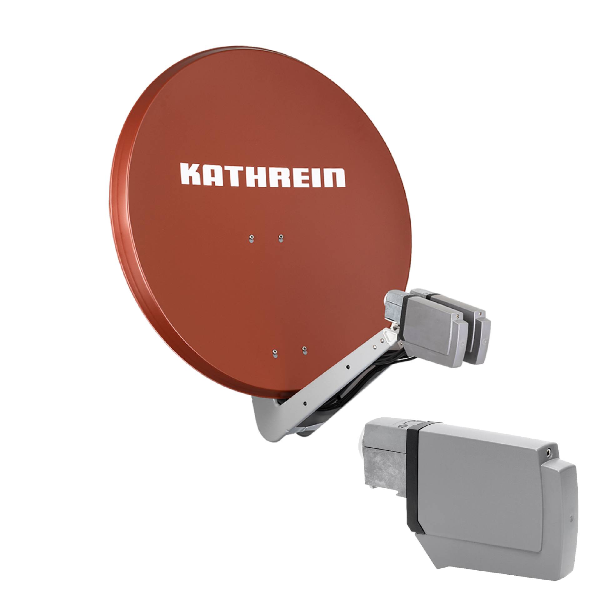 Kathrein CAS 90 ro Sat-Antenne multifeedfähig rotbraun - 2 Teilnehmer von Kathrein