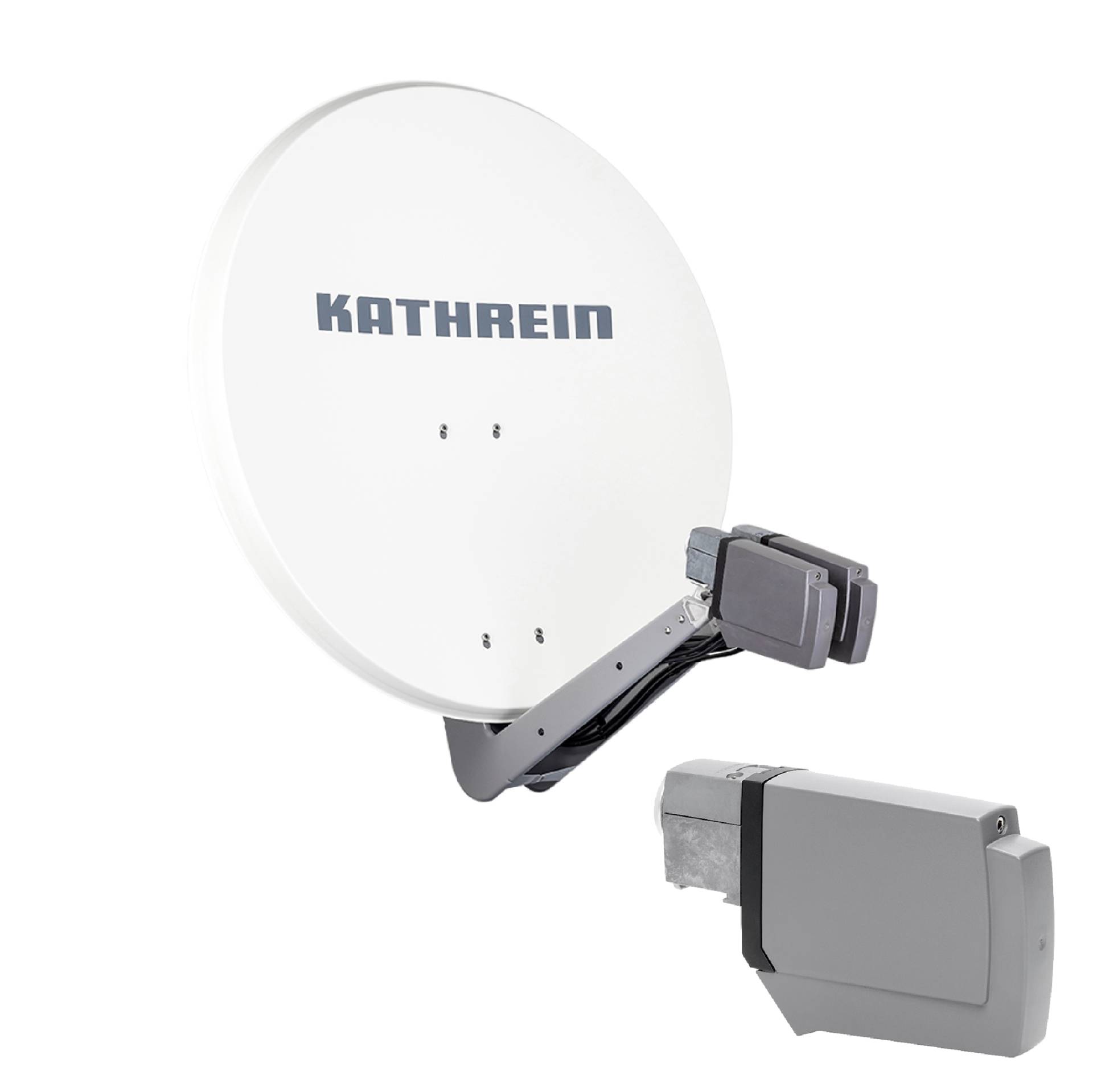 Kathrein CAS 90 ws Sat-Antenne multifeedfähig weiss - 2 Teilnehmer von Kathrein