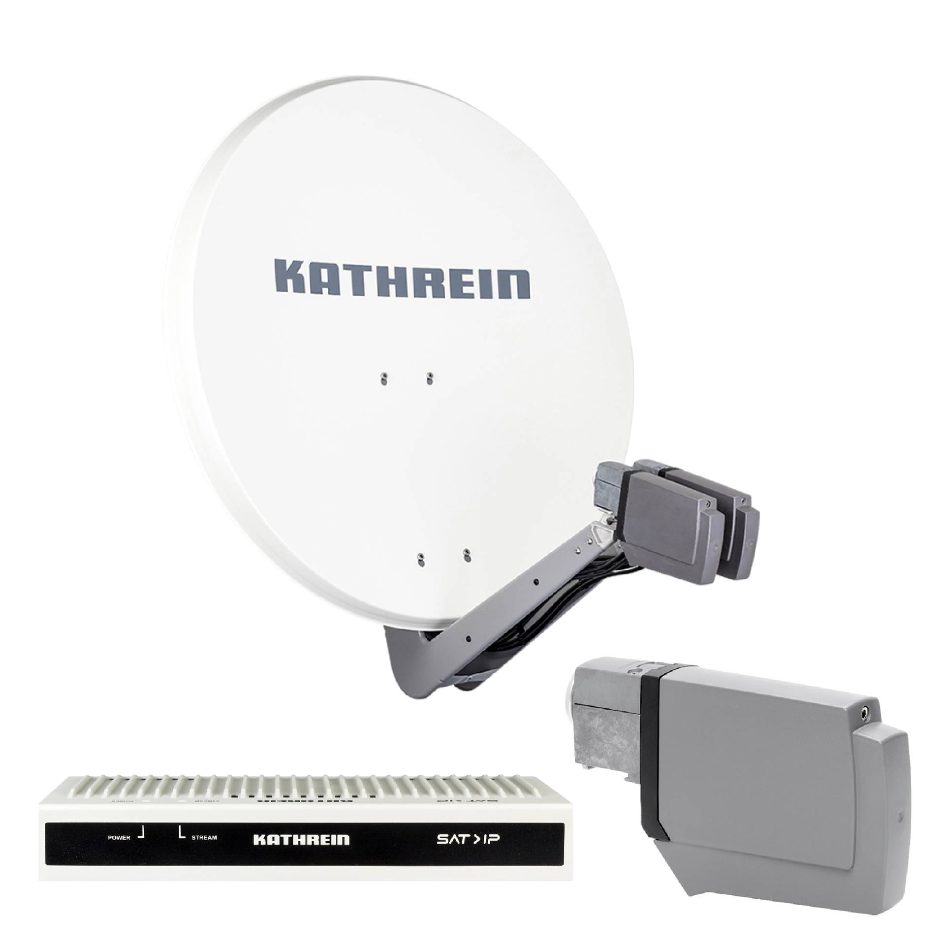 Kathrein CAS 90 ws Sat-Antenne multifeedfähig weiss - 8 Teilnehmer mit SAT-IP von Kathrein