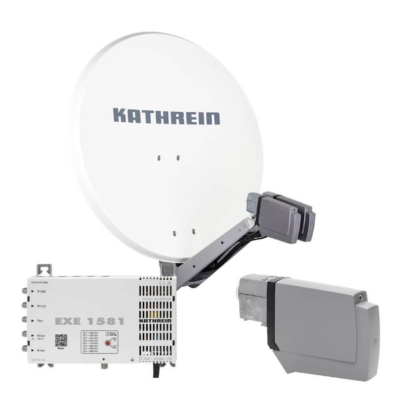 Kathrein CAS 90 ws Sat-Antenne multifeedfähig weiss - 8 Teilnehmer über Unicable von Kathrein