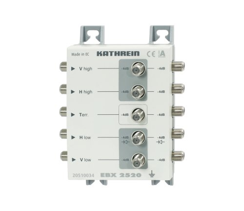 Kathrein EBX 2520 2-fach Sat-ZF-Abzweiger/-Verteiler für das Sat-ZF-Verteilsystem (1x terr. Eingang, 4x Sat-ZF Eingänge) von Kathrein