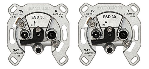 Kathrein ESD 30 Sat-Steckdose 3-Fach (TV, Radio, Sat, Einzelanschlussdose) (2 Stück) von Kathrein