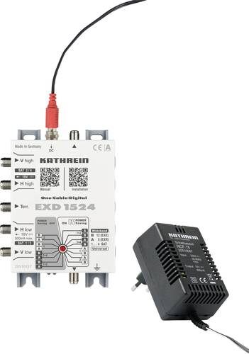 Kathrein EXD 1524 SAT Multischalter Kaskade Unicable Eingänge (Multischalter): 5 (4 SAT/1 terrestri von Kathrein