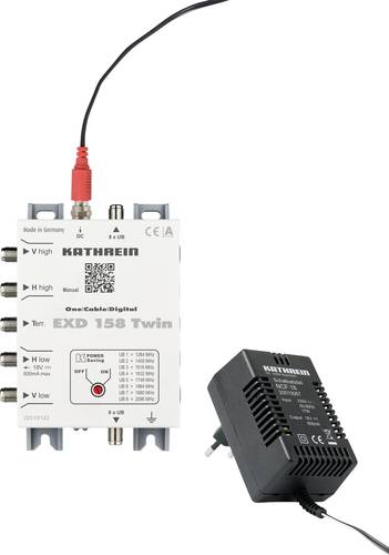 Kathrein EXD 158 Twin SAT Multischalter Kaskade Unicable Eingänge (Multischalter): 5 (4 SAT/1 terre von Kathrein