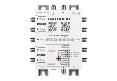 Kathrein EXD 2524 SAT Multischalter Kaskade Unicable Eingänge (Multischalter): 5 (4 SAT/1 terrestri von Kathrein
