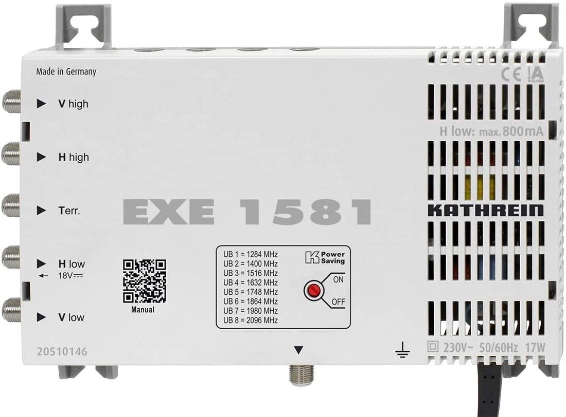 Kathrein EXE 1581 Einkabel-Multischalter 5 auf 1x8 Kathrein EXE 1581 Einkabel-Multischalter 5 auf 1x8 von Kathrein