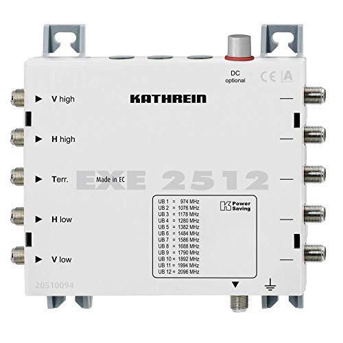 Kathrein EXE 2512 Einkabel Multischalter 5 auf 1x12, Weiß von Kathrein