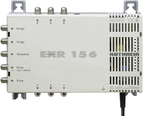 Kathrein EXR 156 SAT Multischalter Eingänge (Multischalter): 5 (4 SAT/1 terrestrisch) Teilnehmer-An von Kathrein