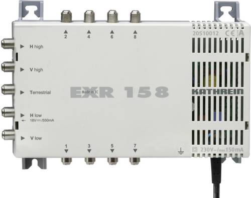 Kathrein EXR 158 SAT Multischalter Eingänge (Multischalter): 5 (4 SAT/1 terrestrisch) Teilnehmer-An von Kathrein